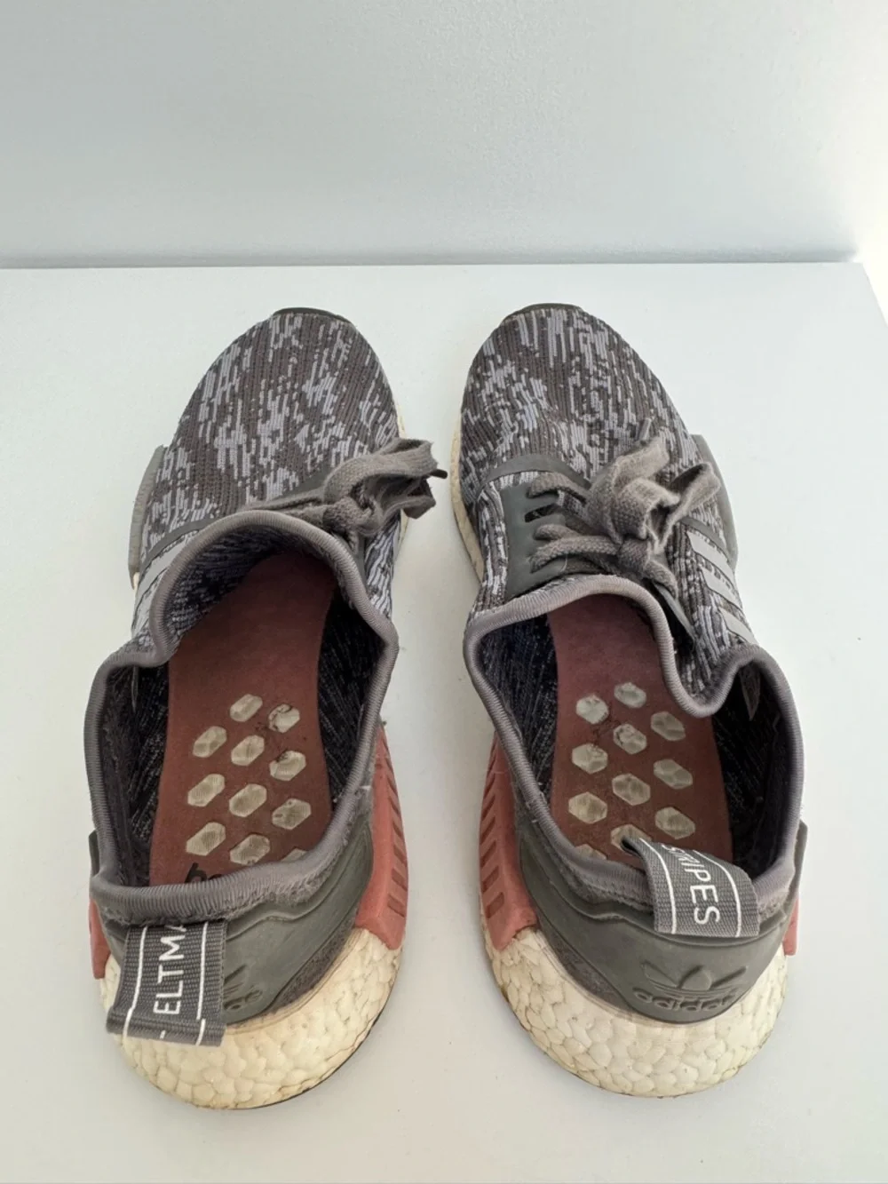 Adidas NMD R1‎ Gray Athletic Running Shoes BY9647, Women's Size 8